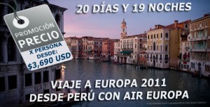 20 días y 19 noches en Europa con Air Europa