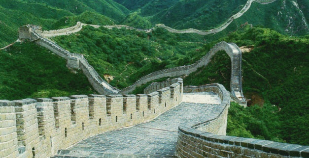 Foto panorámica de La Gran Muralla China