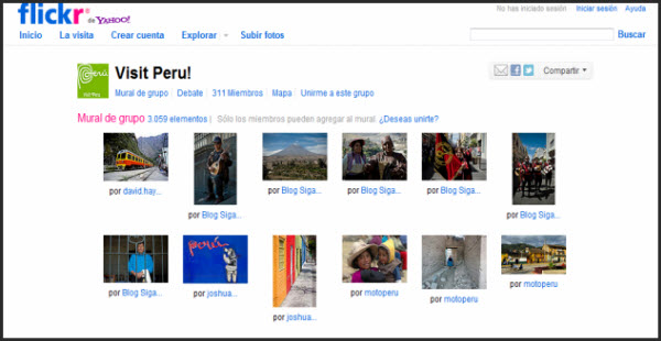Cuenta Flickr de Promperú