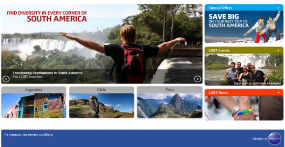 Estadounidenses LGTB son atraídos a viajar a Sudamérica con campaña de LAN