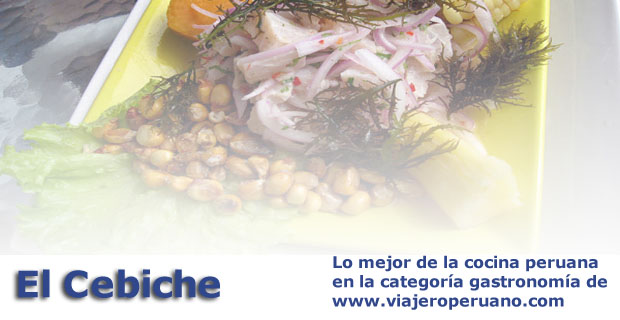 Plato de cebiche en Perú - Gastronomía peruana