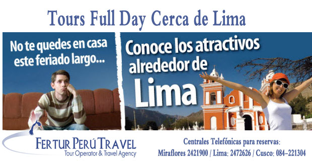 Paquetes turísticos Full Day cerca de Lima por los feriados de octubre