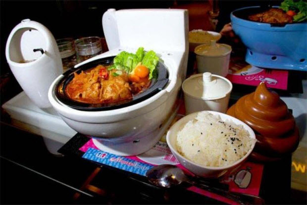 Platos inodoros son usados para servir la comida del restaurante chino The Marton