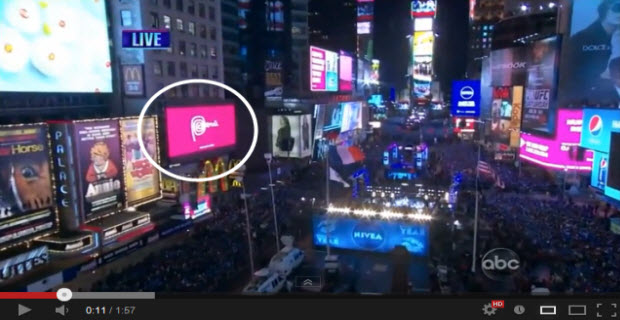Foto de publicidad de la Marca Perú en el Times Square de Nueva York.