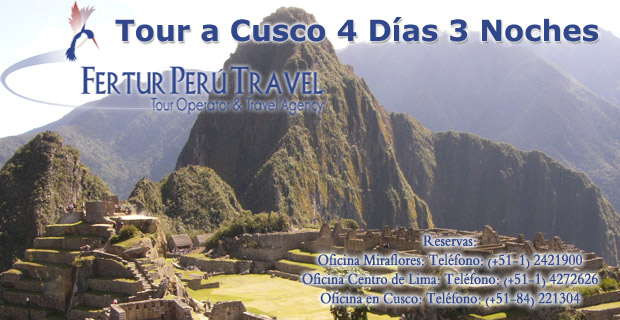Turismo en Cusco 4 días 3 noches