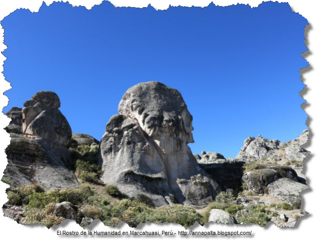 Piedra conocida como El Rostro de la Humanidad en Marcahuasi, Perú