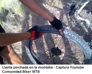 Llanta de bicicleta de montaña pinchada - Sepa como repararlo
