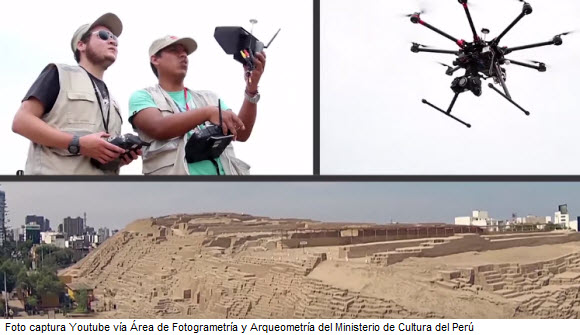 Sitios arqueológicos de Perú grabados con drones