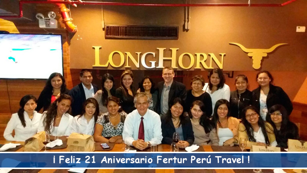 Fertur celebró sus 21 años en el restaurante LongHorn del Centro Comercial Real Plaza de Salaverry