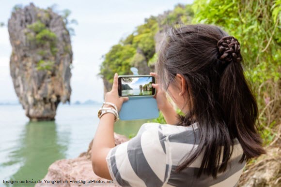 Viajera graba la naturaleza con su smartphone
