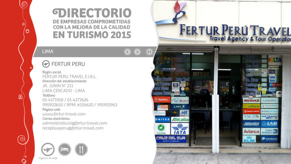 Fertur está dentro del directorio de empresas comprometidas con la mejora de la calidad en turismo 2015