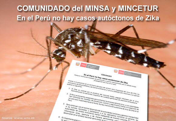 Comunicado oficial sobre el Zika en Perú