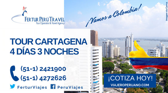 Tours a Cartagena Colombia 4 días 3 noches