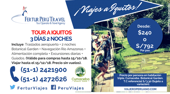 Tour Iquitos 3 días 2 noches en el albergue Cumaceba Botanical Garden