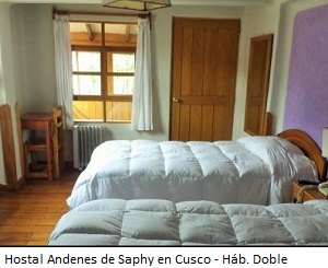 Habitación doble Hostal Andenes de Saphy en Cusco