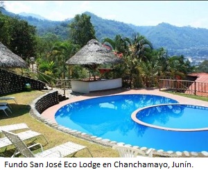 Piscina hotel Fundo San José Eco Lodge en Chachapoyas, Junín