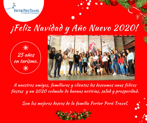 Saludos de Navidad y Año Nuevo 2020 de Fertur Peru Travel