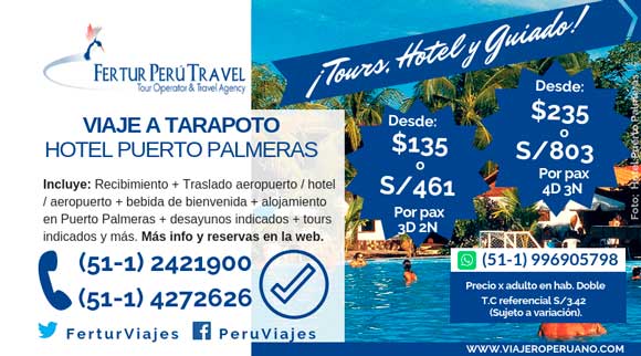 Hotel Puerto Palmeras Tarapoto Promociones: 4 Días y 3 Días