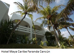 Foto de exteriores del Hotel Faranda Maya Caribe Cancún de México.