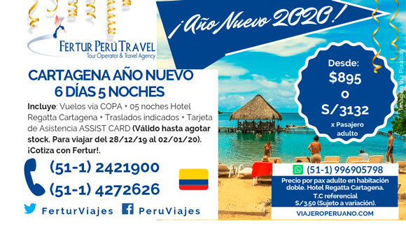 Paquete Año Nuevo en Cartagena 2020: Hotel y Vuelos COPA
